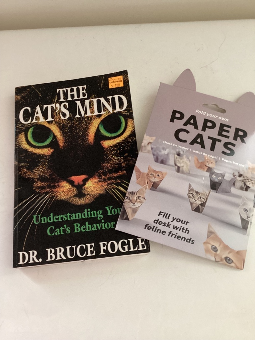 Cat Behavior Book and Cat Origami Set
